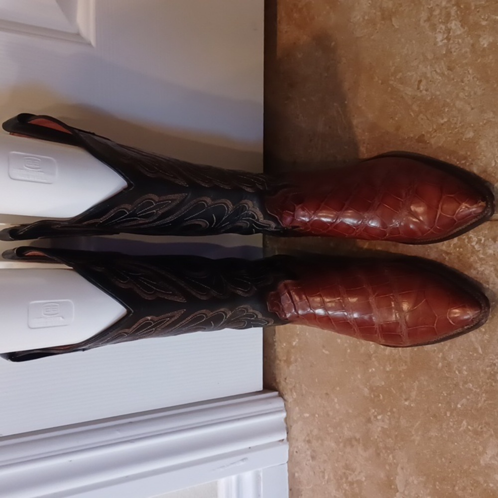 VTG Handmade El Dorado Alligator Womens Boots sz 7